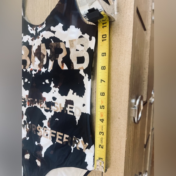 BURBERRY Multicolour Jolie Cow Print Swimsuit One-piece Bathing Suit - Picture 13 of 13